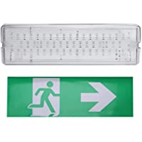 8W AC100-265V LED Iluminación de emergencia Impermeable ABS Luz indicadora de señal de salida(derecha)